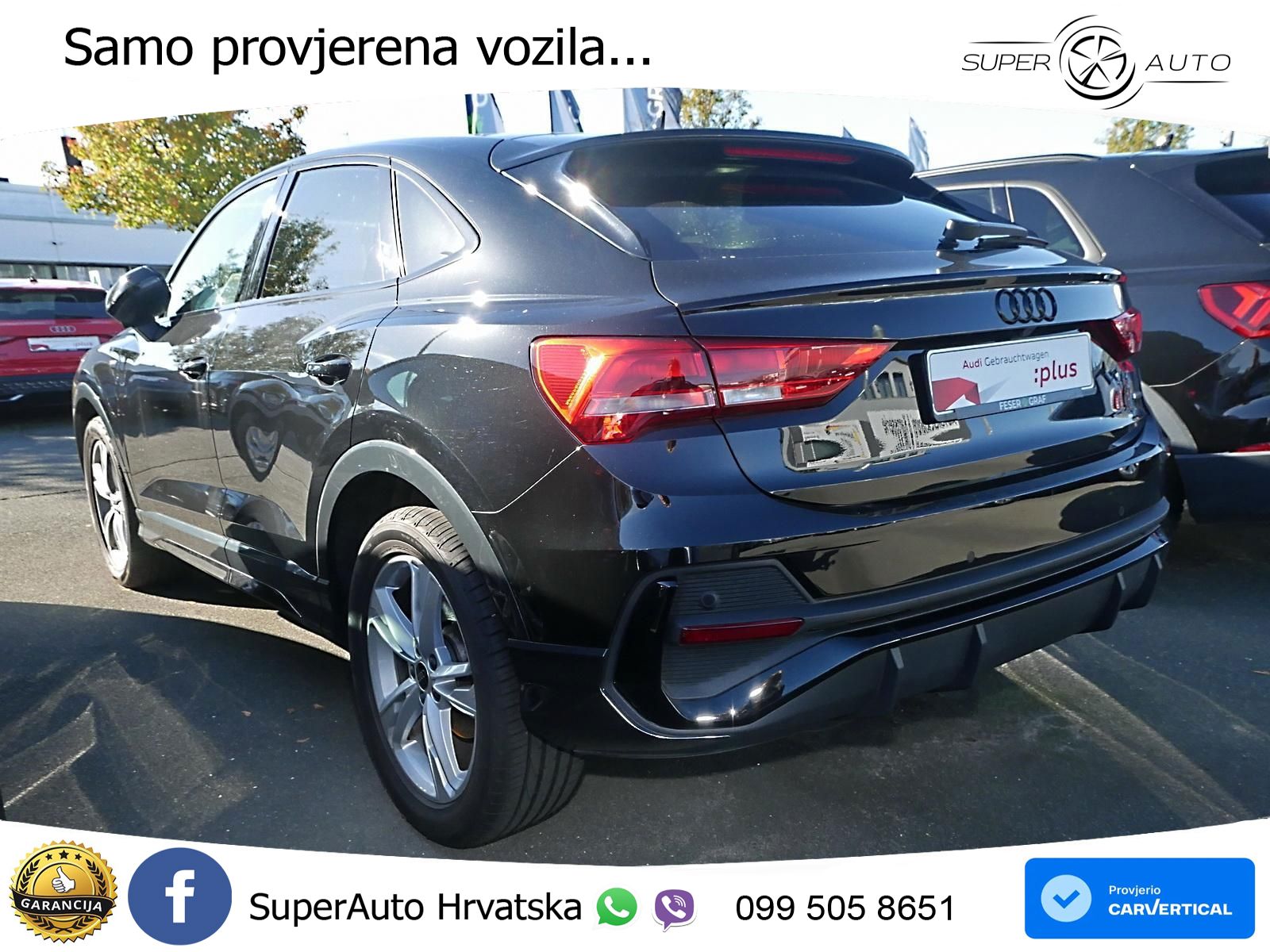 Audi Q3 Sportback 45 TFSI (245 KS) quattro S tronic 2x S line LED+GR SJED+ACC