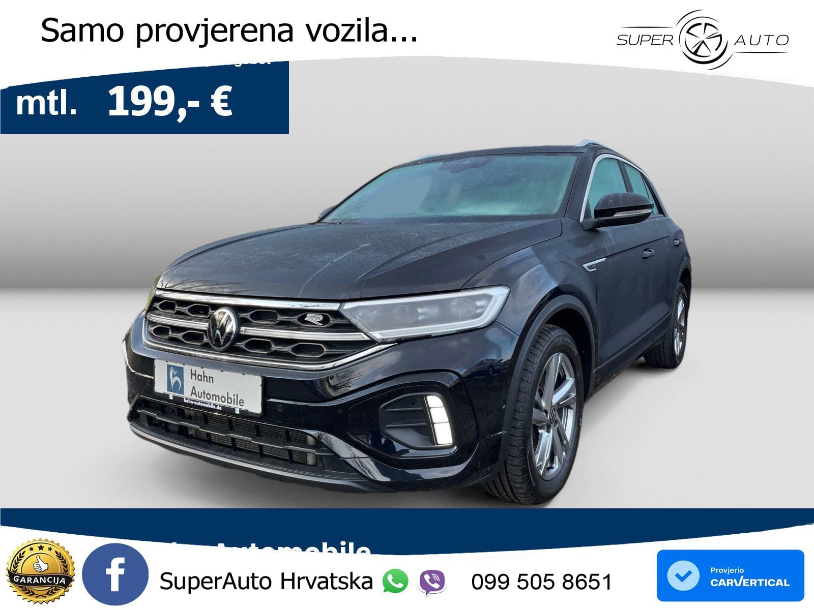Volkswagen T-Roc 2.0 TDI (150 KS) DSG R-Line LED+GR SJED+ACC