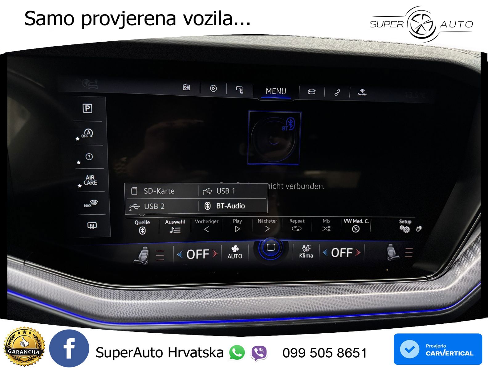Volkswagen Touareg 3.0 V6 TDI (286 KS) 4MOTION Tiptronic R-Line ZRAČNI+ACC+GR SJED+KAM