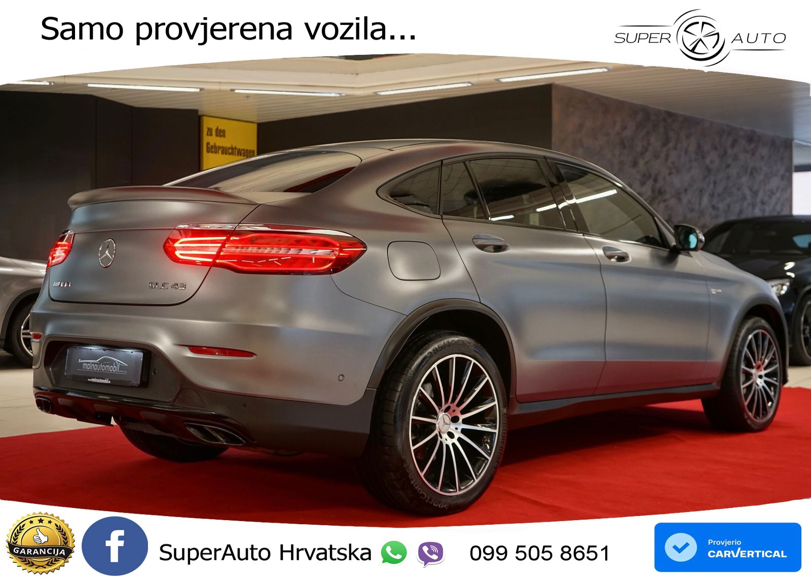 Mercedes GLC Coupe AMG 43 (367 KS) 4MATIC G-TRONIC ZRAČNI+ACC+4xGR SJED+KAM
