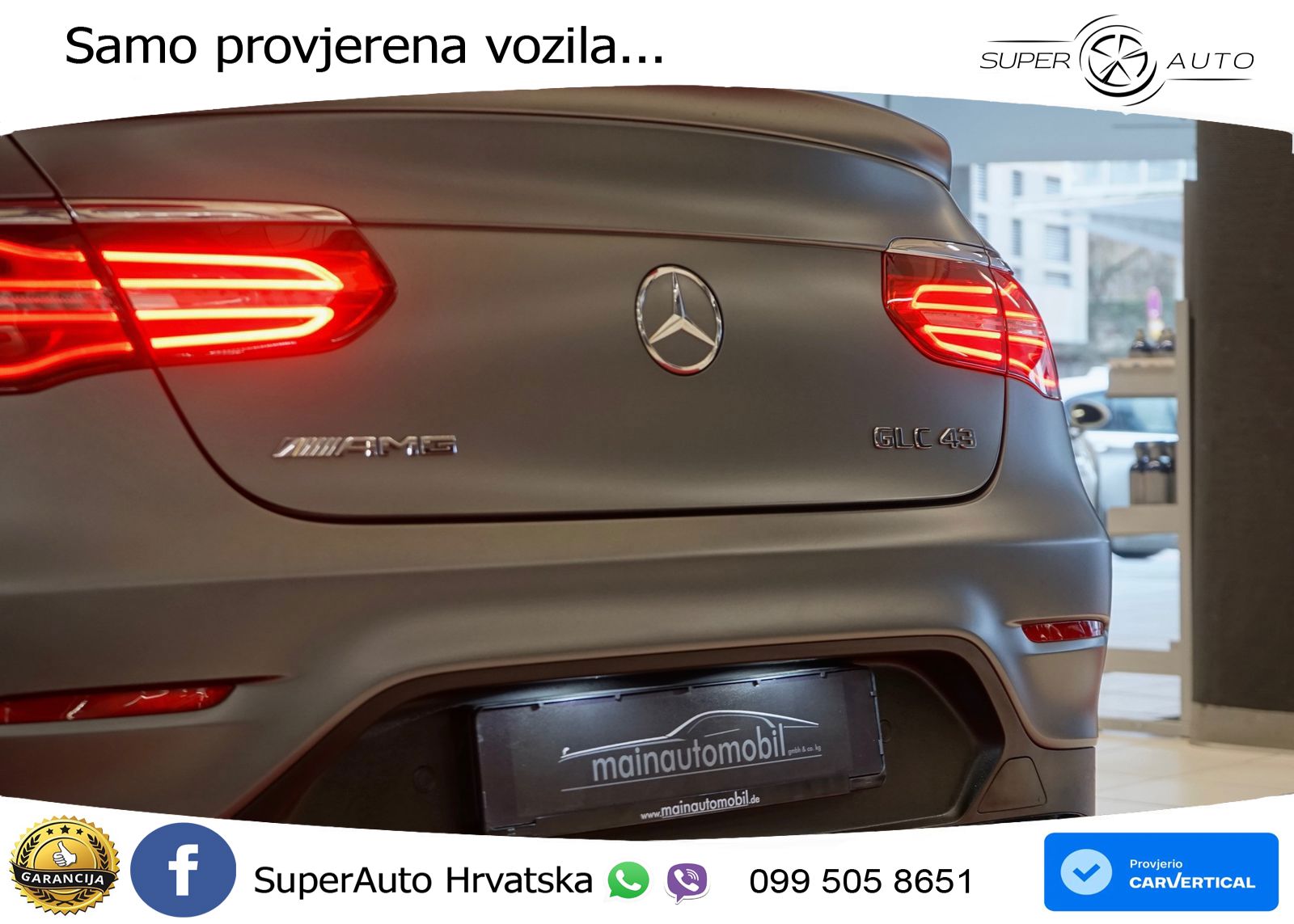 Mercedes GLC Coupe AMG 43 (367 KS) 4MATIC G-TRONIC ZRAČNI+ACC+4xGR SJED+KAM
