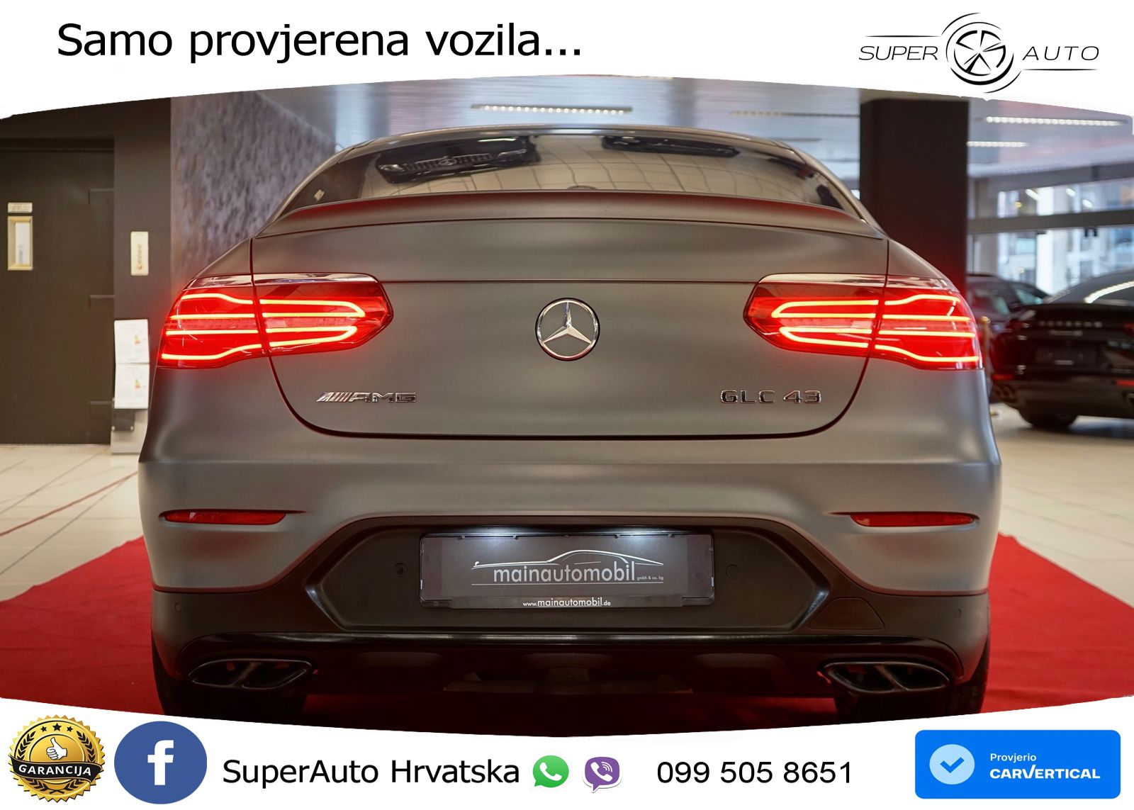 Mercedes GLC Coupe AMG 43 (367 KS) 4MATIC G-TRONIC ZRAČNI+ACC+4xGR SJED+KAM