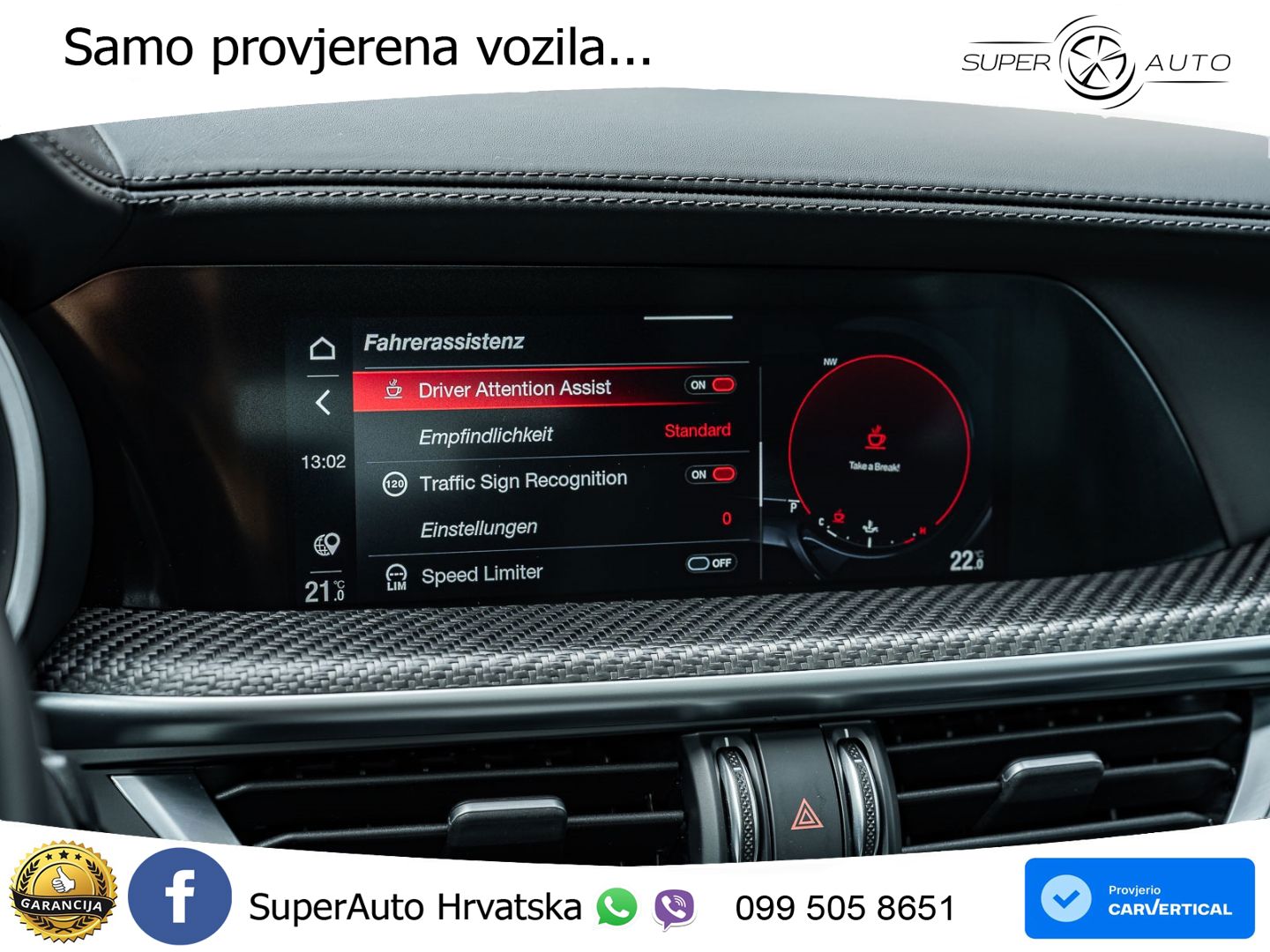 Alfa Romeo Stelvio Quadrifoglio 2.9 V6 Bi-Turbo (520 KS) Q4 Automatic LED+GR SJED+ACC