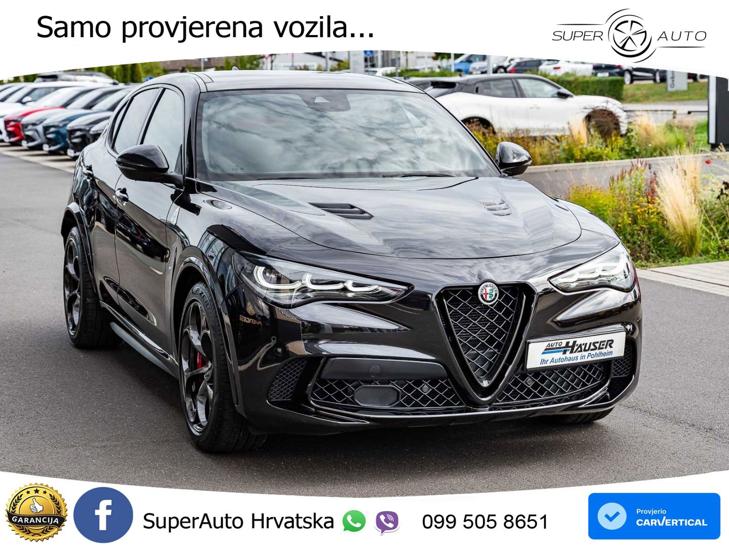 Alfa Romeo Stelvio Quadrifoglio 2.9 V6 Bi-Turbo (520 KS) Q4 Automatic LED+GR SJED+ACC