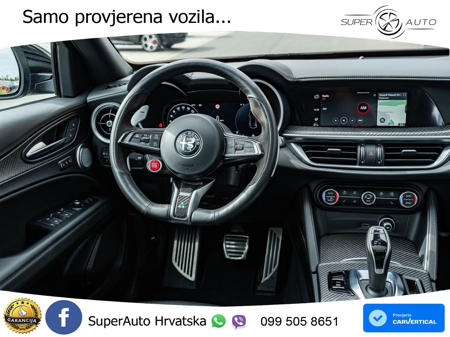Alfa Romeo Stelvio Quadrifoglio 2.9 V6 Bi-Turbo (520 KS) Q4 Automatic LED+GR SJED+ACC