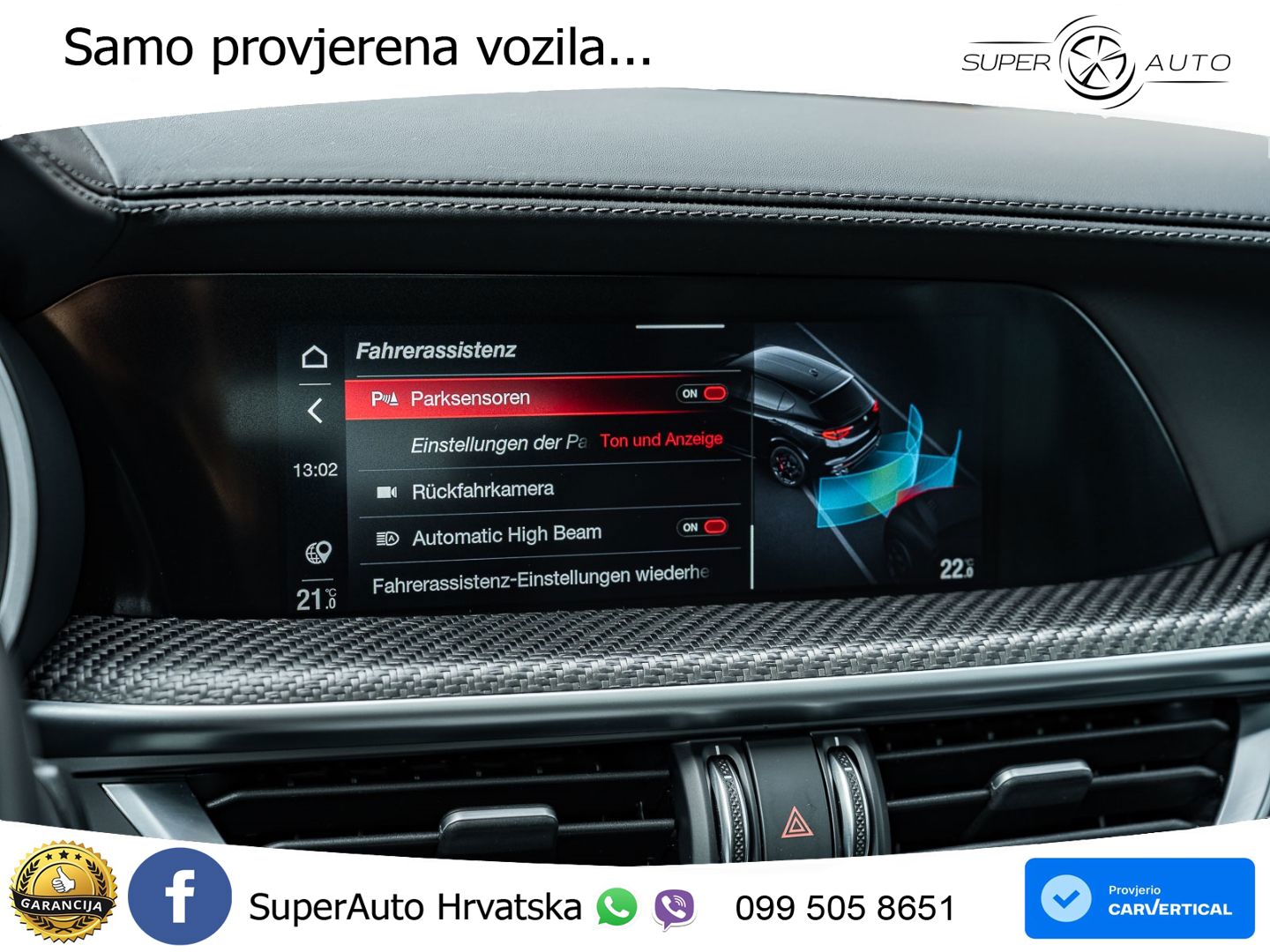 Alfa Romeo Stelvio Quadrifoglio 2.9 V6 Bi-Turbo (520 KS) Q4 Automatic LED+GR SJED+ACC