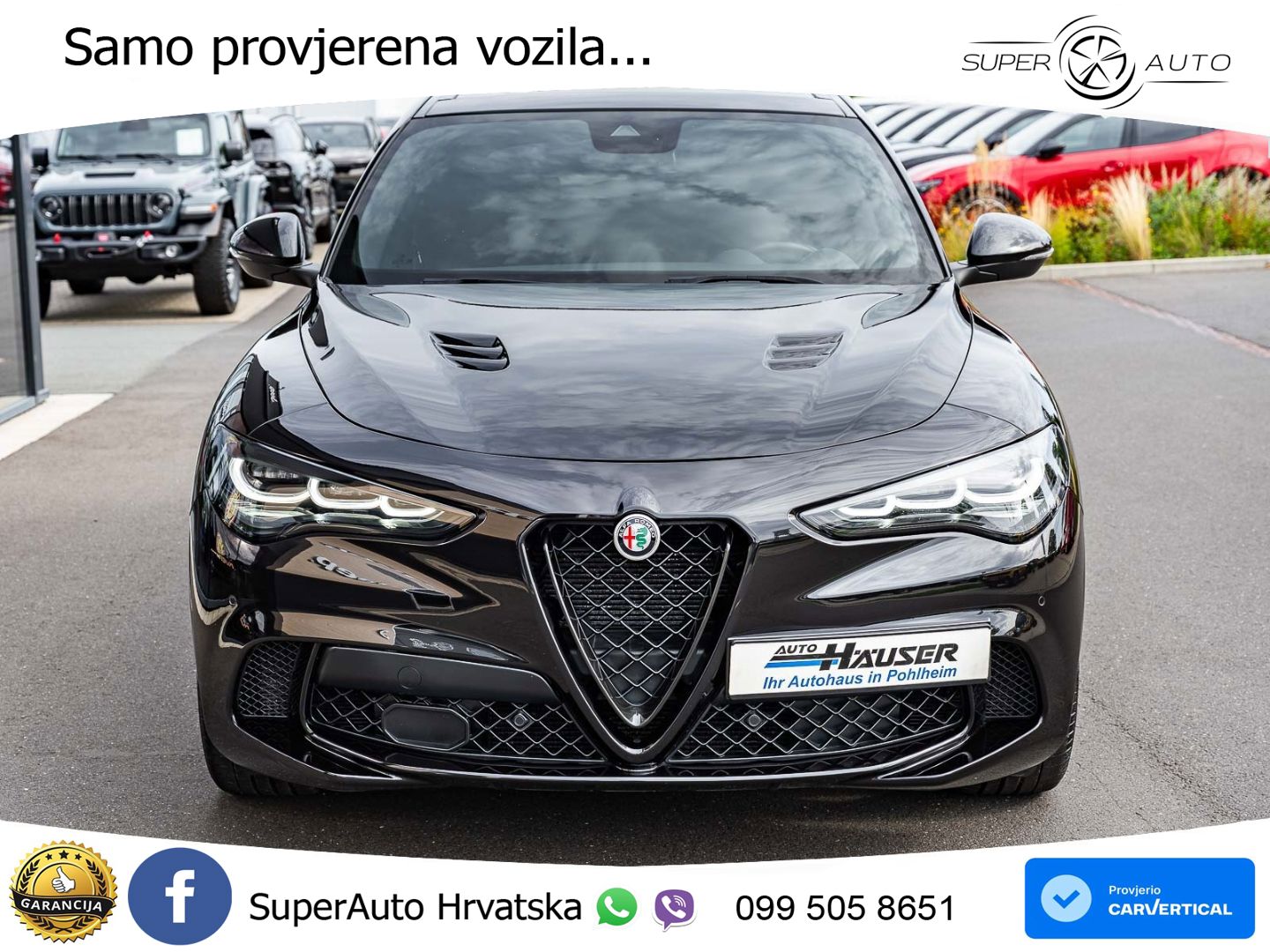 Alfa Romeo Stelvio Quadrifoglio 2.9 V6 Bi-Turbo (520 KS) Q4 Automatic LED+GR SJED+ACC