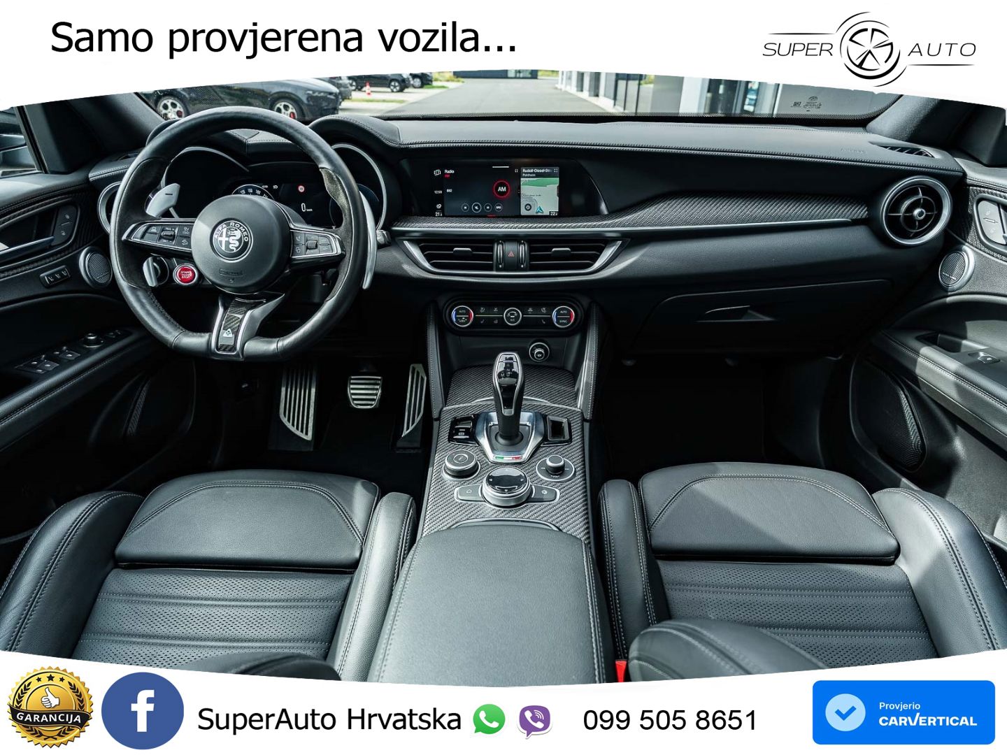 Alfa Romeo Stelvio Quadrifoglio 2.9 V6 Bi-Turbo (520 KS) Q4 Automatic LED+GR SJED+ACC