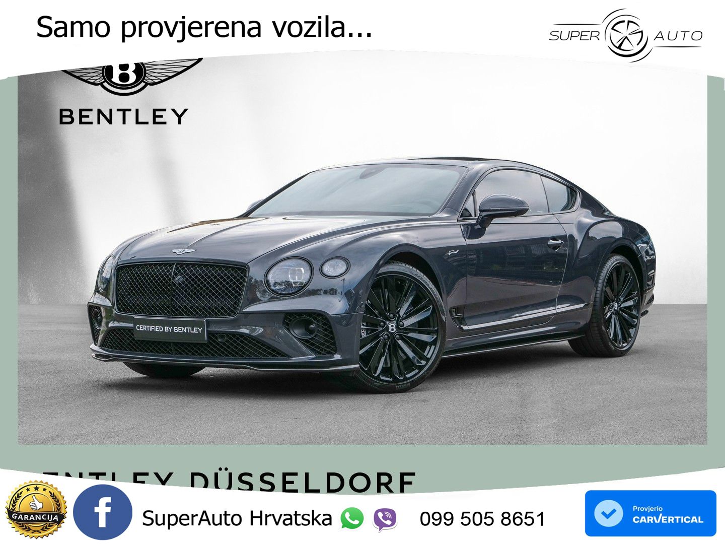 Bentley Continental GT III Speed 6.0 TSI W12 (659 KS) AWD DCT LED+GR SJED+ACC