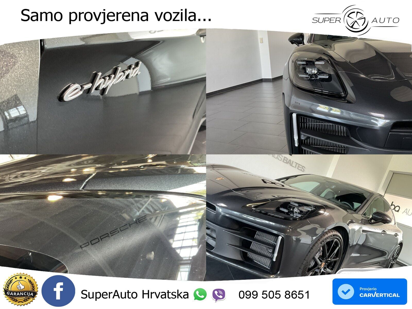 Porsche Panamera 4 2.9 V6 (470 KS) E-Hybrid PDK ACC+HEAD+4xGR SJED+360+PANO