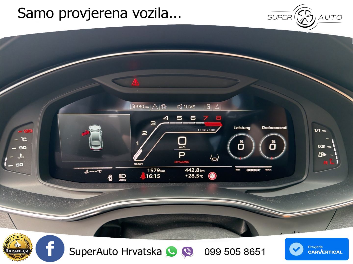Audi RS7 4.0 TFSI V8 performance (630 KS) quattro tiptronic ZRAČNI+ACC+4xGR SJED+KAM