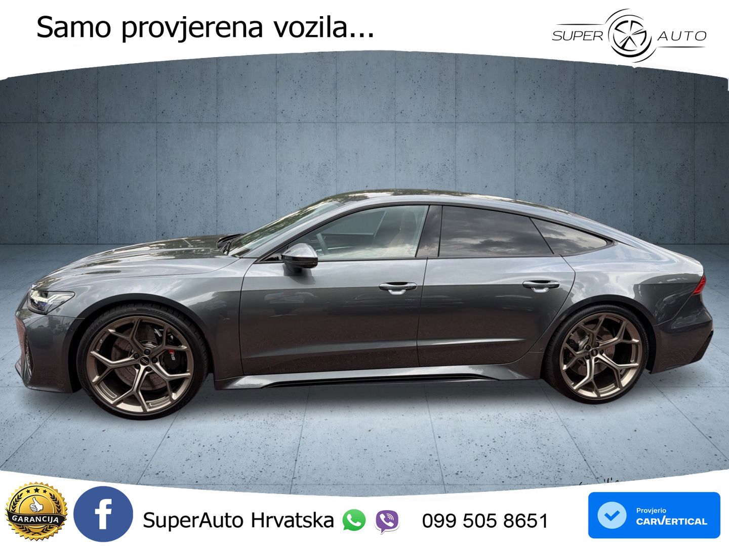 Audi RS7 4.0 TFSI V8 performance (630 KS) quattro tiptronic ZRAČNI+ACC+4xGR SJED+KAM