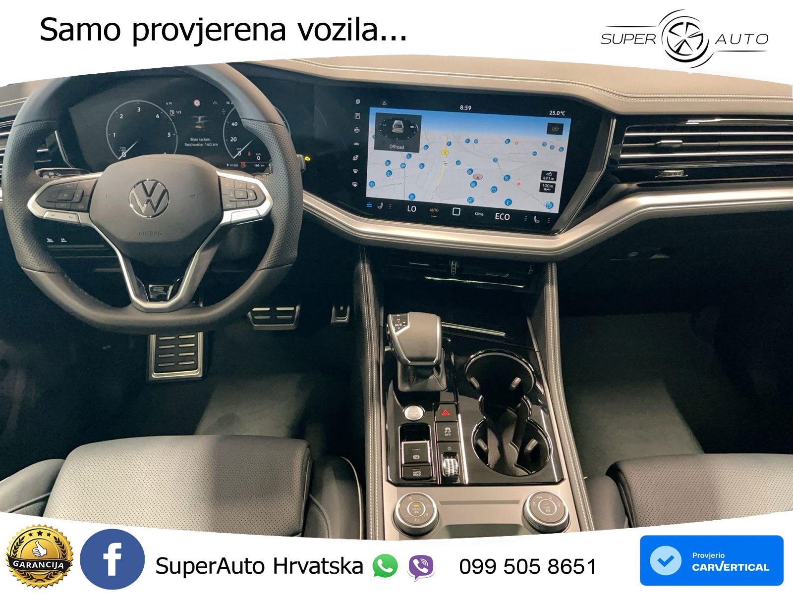 Volkswagen Touareg 3.0 V6 TDI (286 KS) 4MOTION Tiptronic ZRAČNI+ACC+GR SJED+KAM+PANO