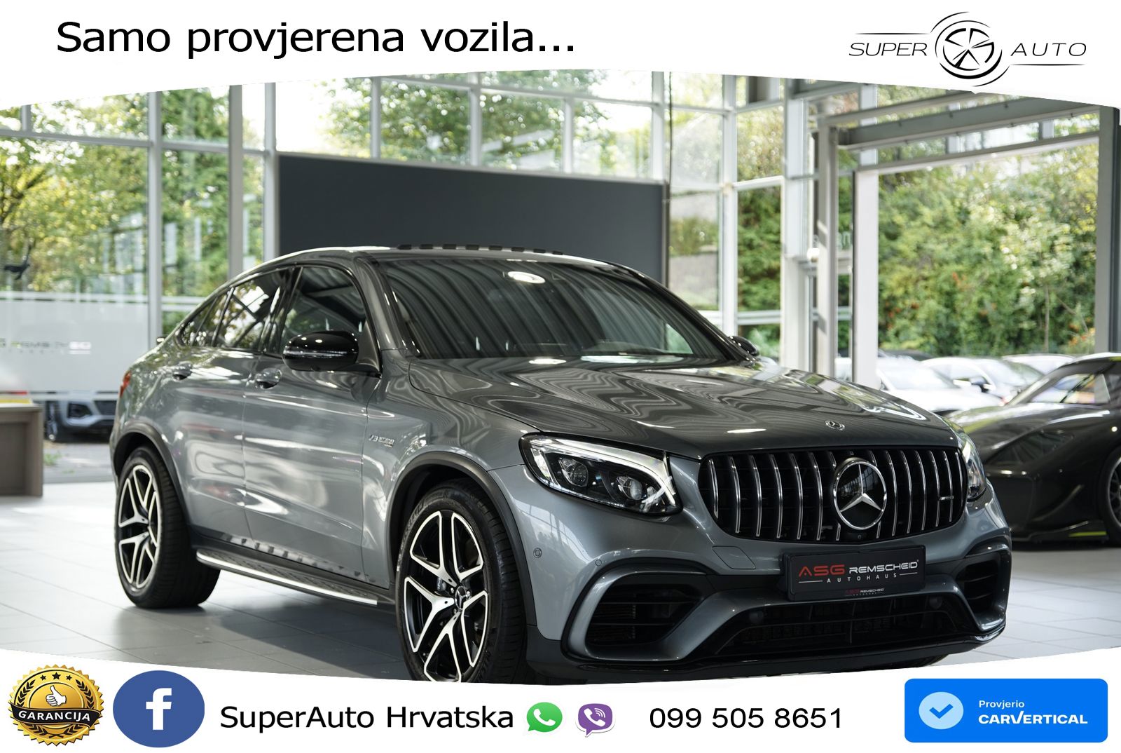 Mercedes GLC Coupe AMG 63 (476 KS) 4MATIC+ MCT ZRAČNI+ACC+GR SJED+KAM+PANO