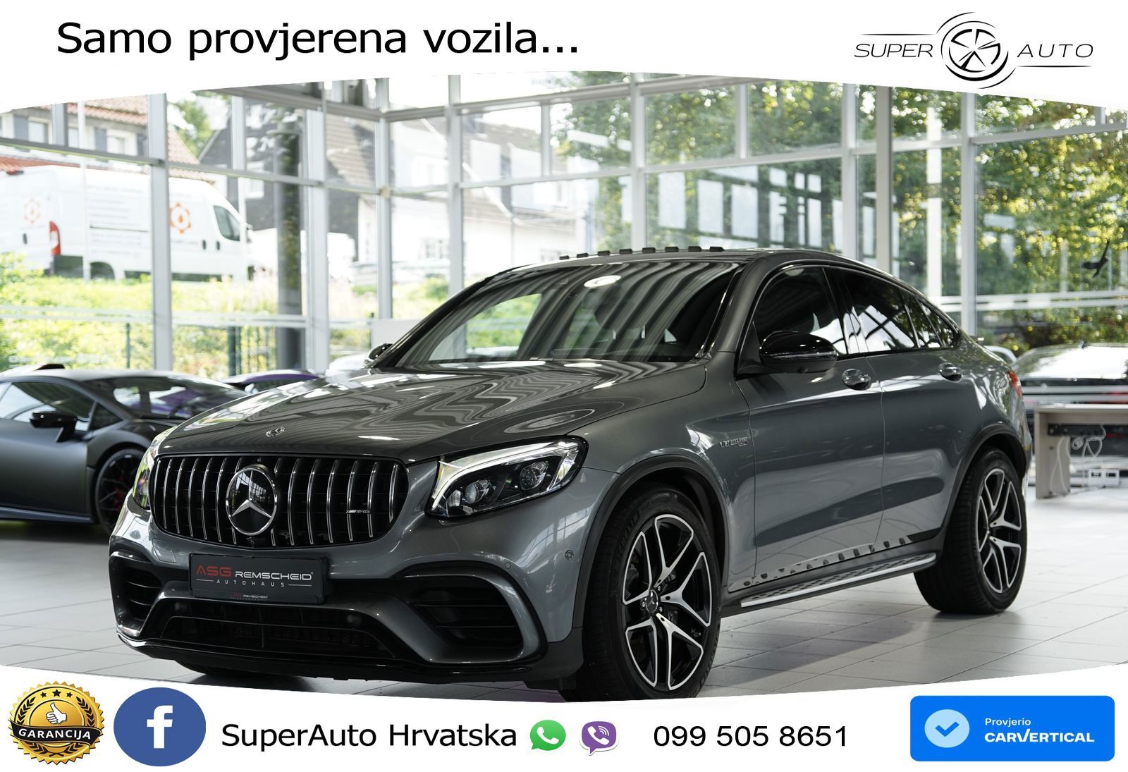 Mercedes GLC Coupe AMG 63 (476 KS) 4MATIC+ MCT ZRAČNI+ACC+GR SJED+KAM+PANO