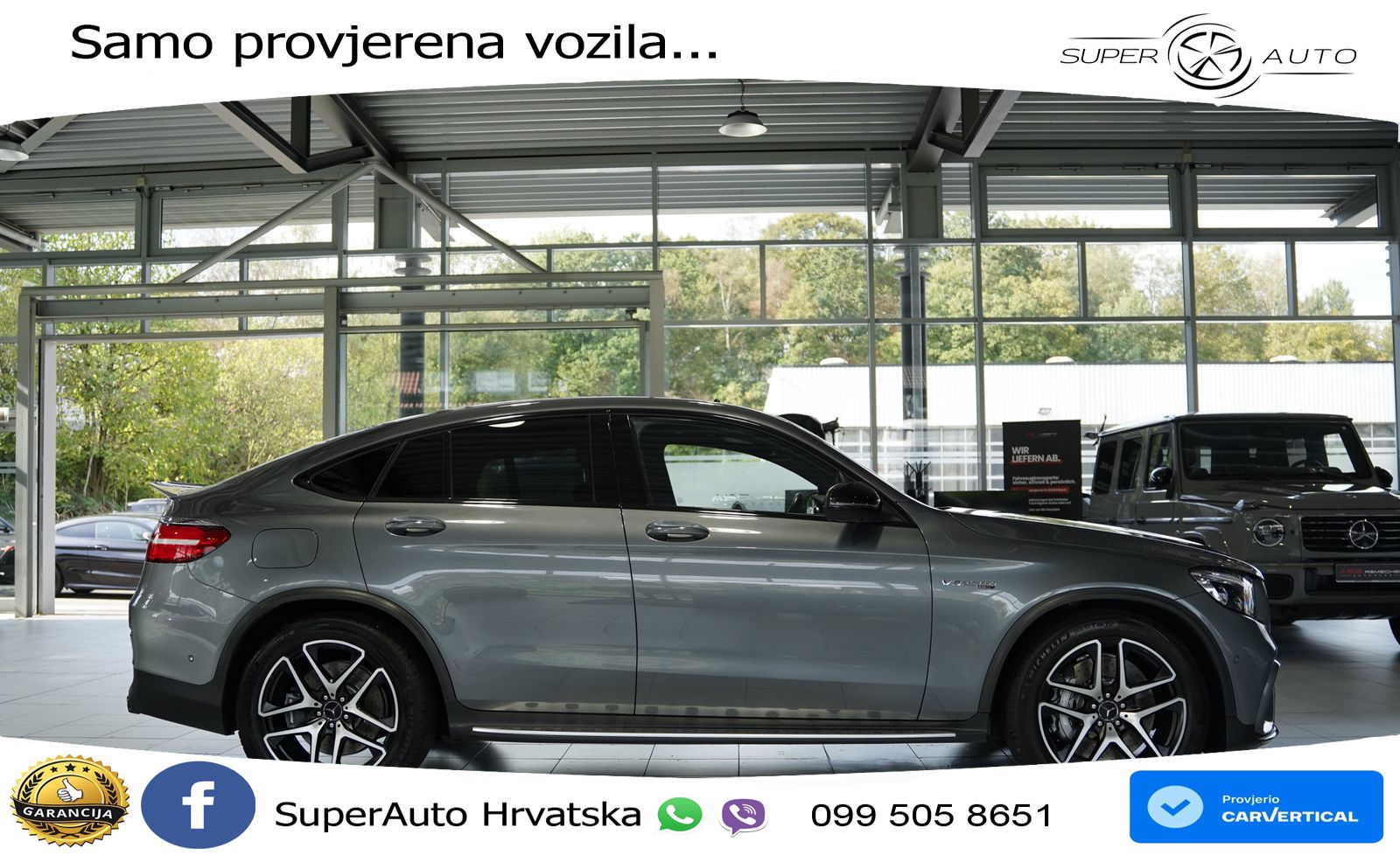 Mercedes GLC Coupe AMG 63 (476 KS) 4MATIC+ MCT ZRAČNI+ACC+GR SJED+KAM+PANO