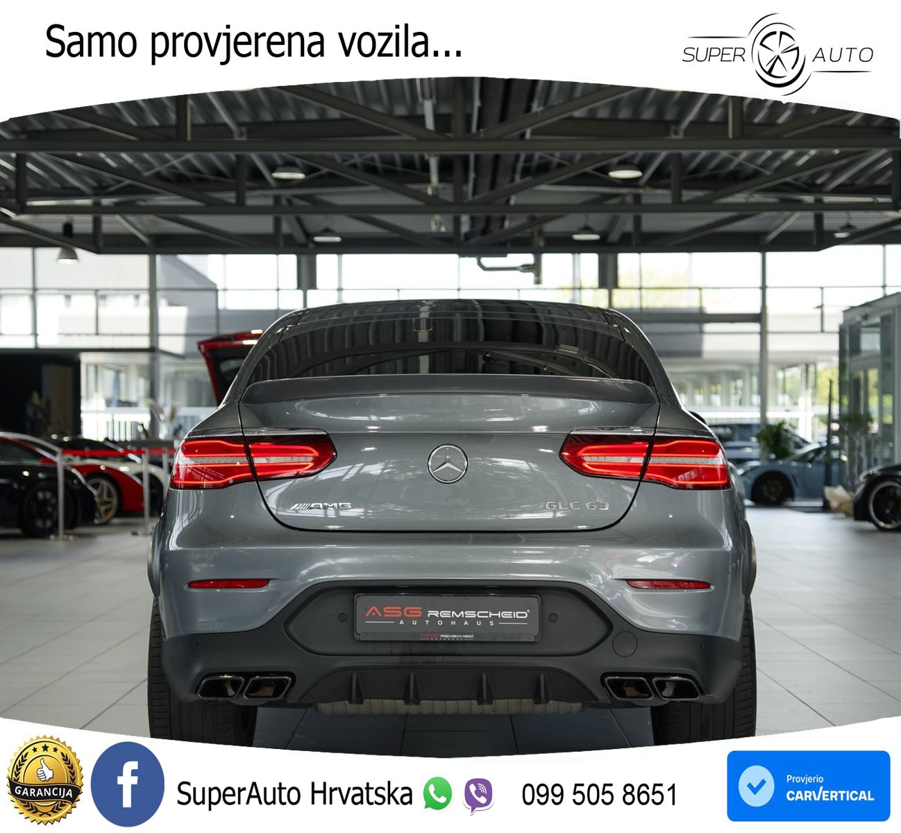Mercedes GLC Coupe AMG 63 (476 KS) 4MATIC+ MCT ZRAČNI+ACC+GR SJED+KAM+PANO