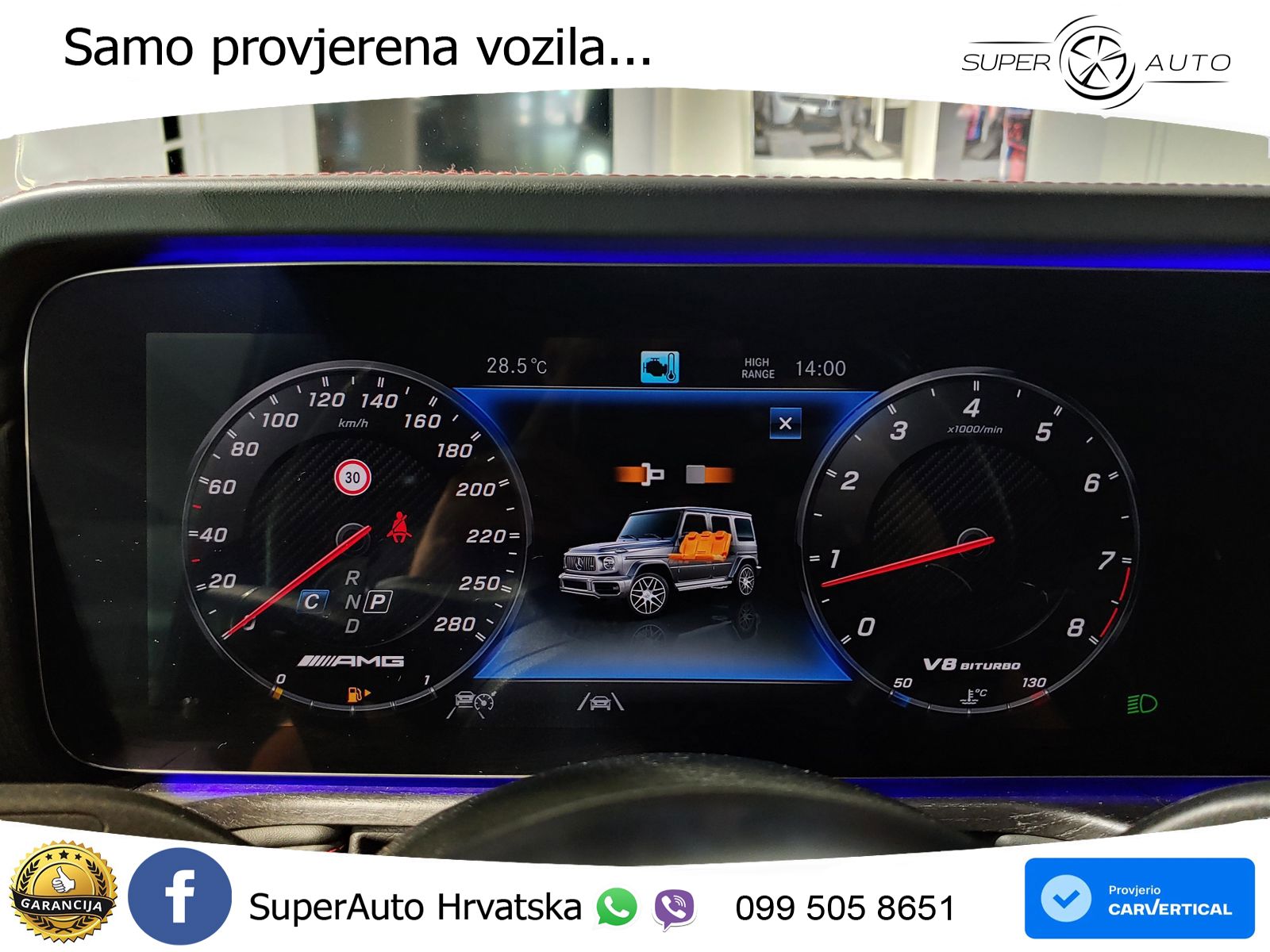 Mercedes AMG G 63 Long V8 (585 KS) 4MATIC 9G-TRONIC AMG SPEEDSHIFT PLUS LED+GR SJED+ACC