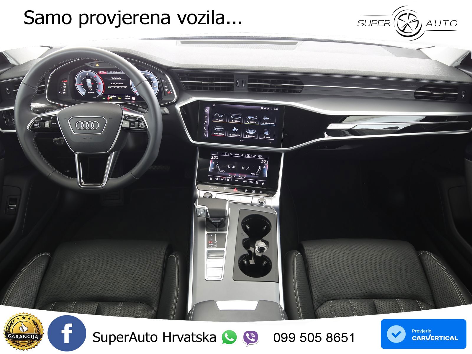 Audi A6 50 TDI V6 (286 KS) quattro tiptronic ZRAČNI+ACC+4xGR SJED+KAM