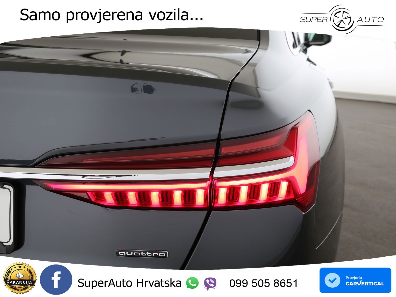 Audi A6 50 TDI V6 (286 KS) quattro tiptronic ZRAČNI+ACC+4xGR SJED+KAM