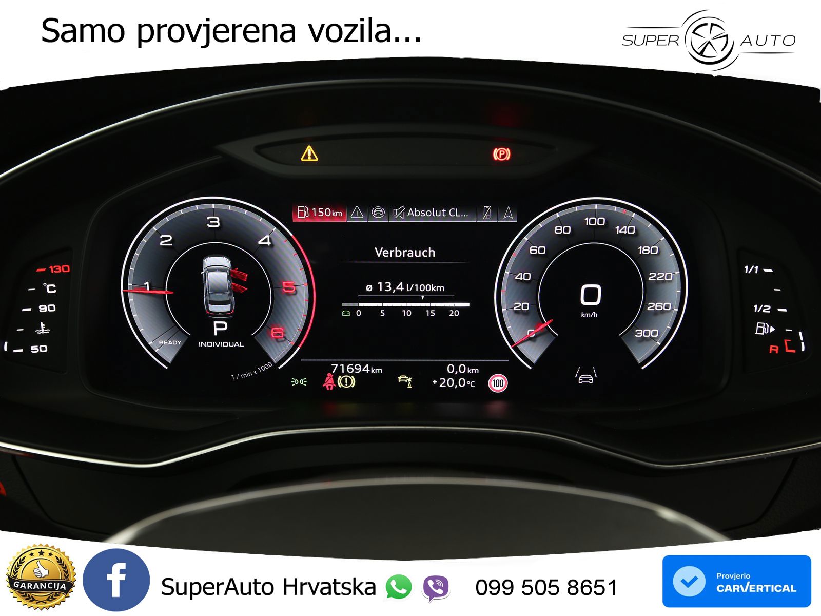 Audi A6 50 TDI V6 (286 KS) quattro tiptronic ZRAČNI+ACC+4xGR SJED+KAM