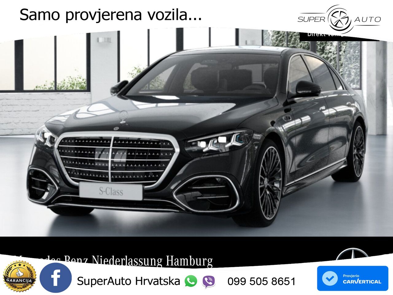 Mercedes S 580 V8 (537 KS) EQ Boost 4MATIC 9G-TRONIC AMG ACC+HEAD+4xGR SJED+360+PANO