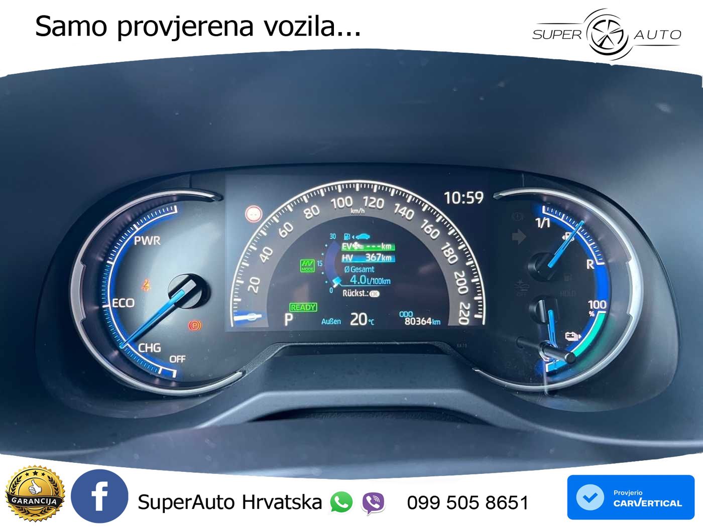 Toyota RAV4 2.5 D-4S (306 KS) Hybrid AWD-i e-CVT LED+GR SJED+ACC