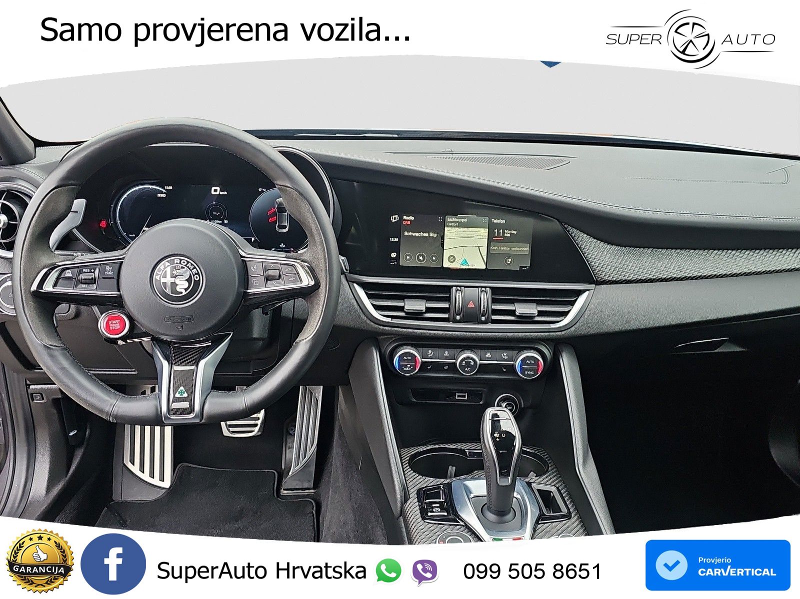 Alfa Romeo Giulia Quadrifoglio 2.9 V6 Bi-Turbo (520 KS) Automatic LED+GR SJED+ACC