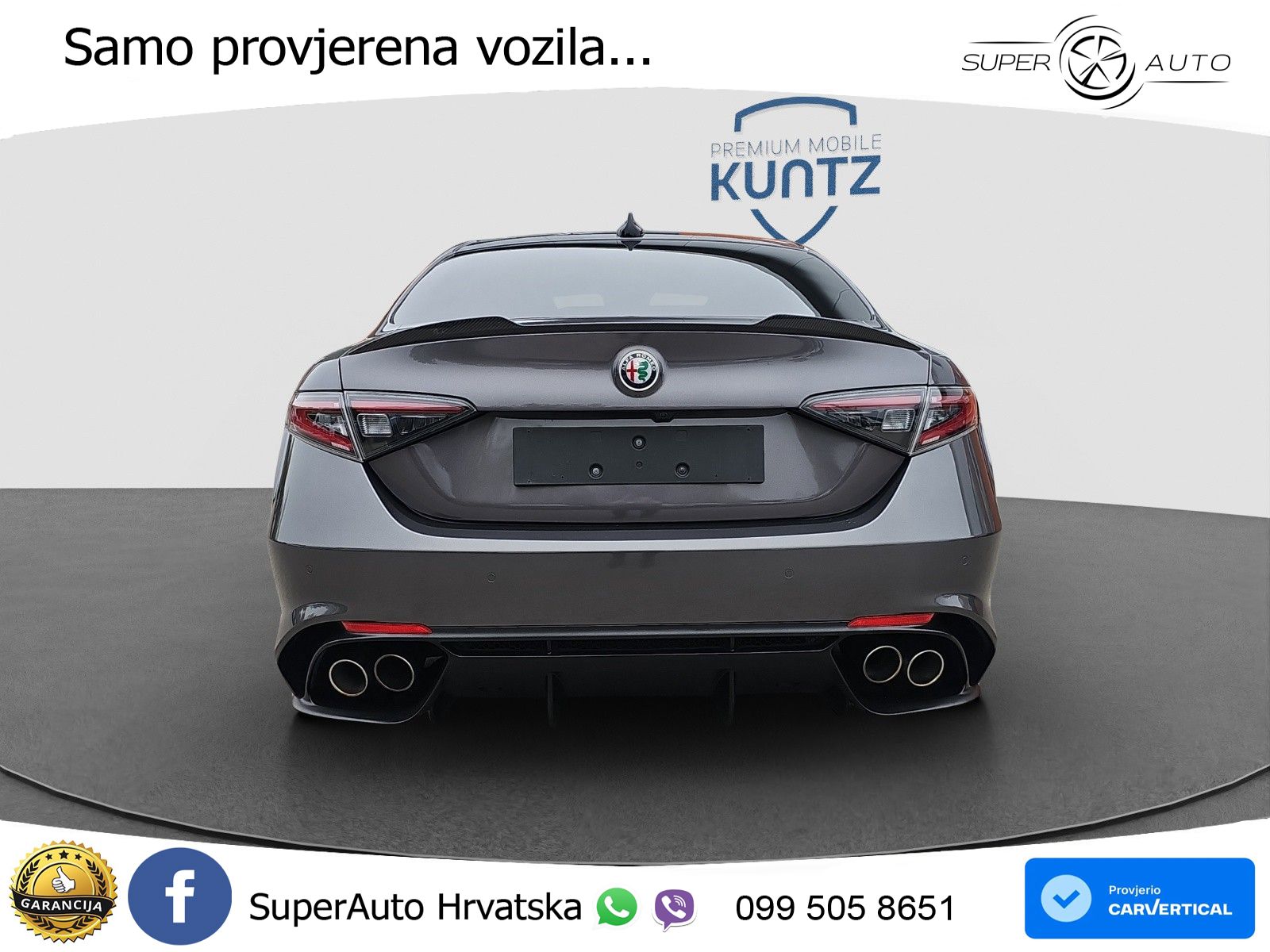 Alfa Romeo Giulia Quadrifoglio 2.9 V6 Bi-Turbo (520 KS) Automatic LED+GR SJED+ACC