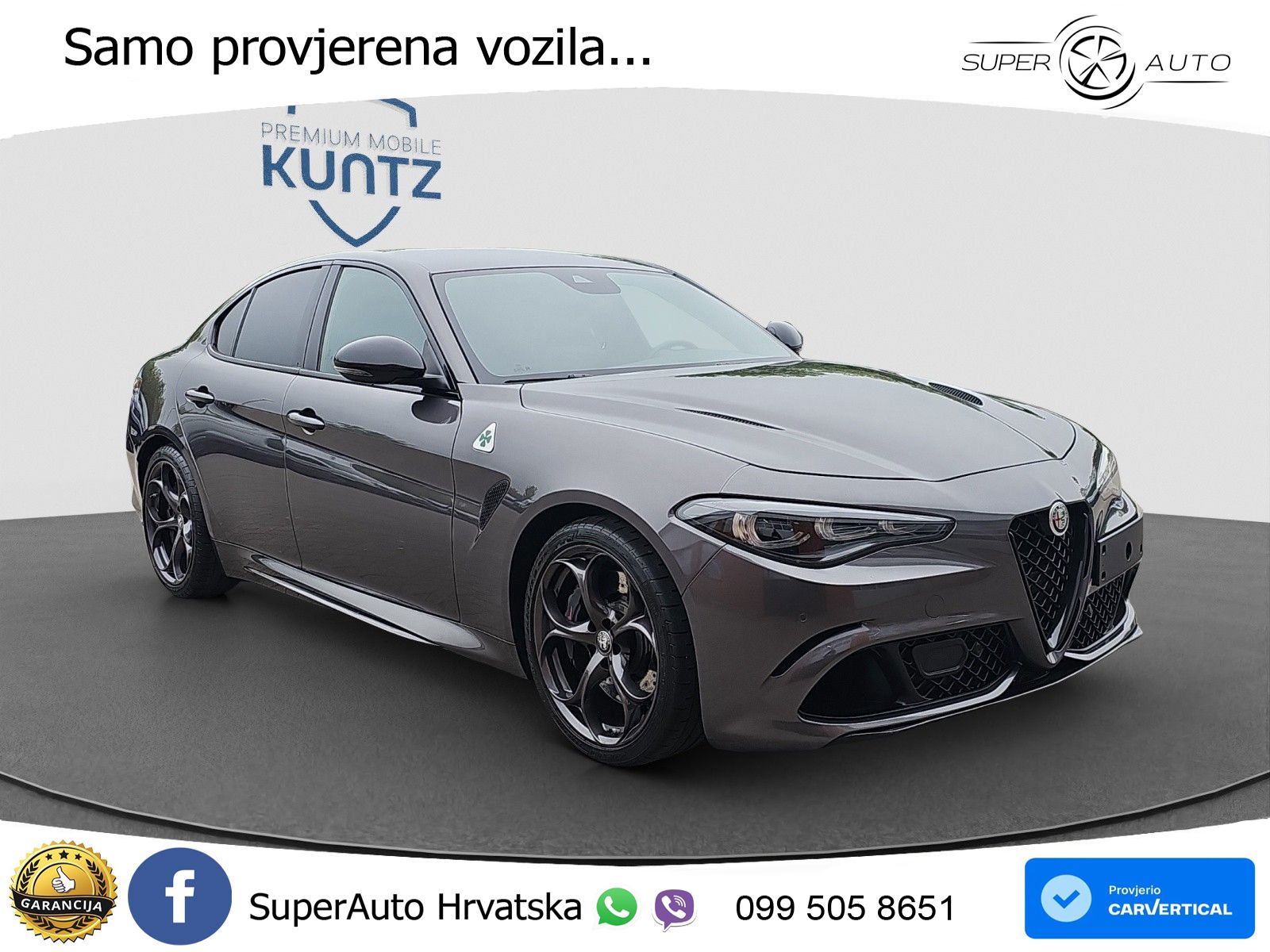 Alfa Romeo Giulia Quadrifoglio 2.9 V6 Bi-Turbo (520 KS) Automatic LED+GR SJED+ACC