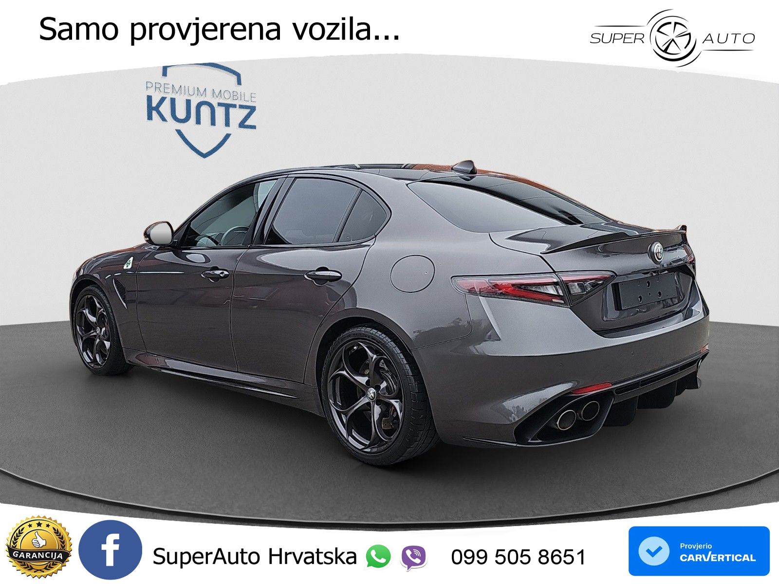 Alfa Romeo Giulia Quadrifoglio 2.9 V6 Bi-Turbo (520 KS) Automatic LED+GR SJED+ACC