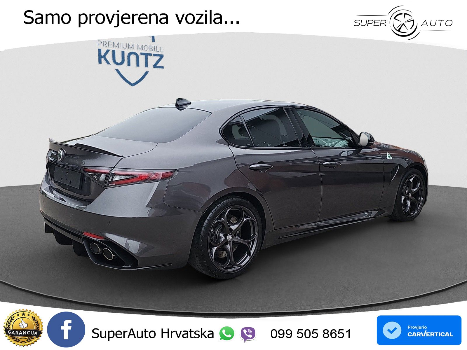 Alfa Romeo Giulia Quadrifoglio 2.9 V6 Bi-Turbo (520 KS) Automatic LED+GR SJED+ACC