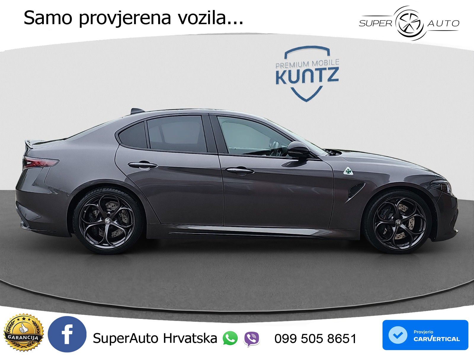 Alfa Romeo Giulia Quadrifoglio 2.9 V6 Bi-Turbo (520 KS) Automatic LED+GR SJED+ACC
