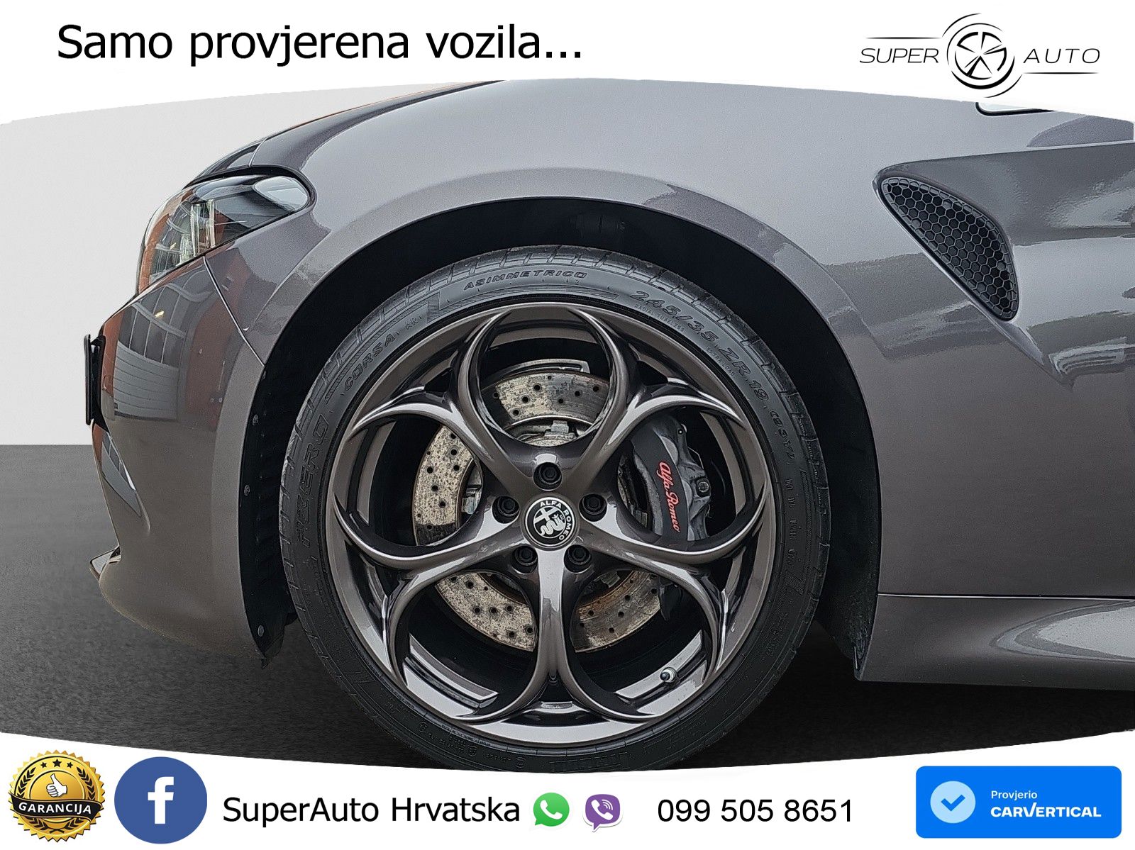 Alfa Romeo Giulia Quadrifoglio 2.9 V6 Bi-Turbo (520 KS) Automatic LED+GR SJED+ACC