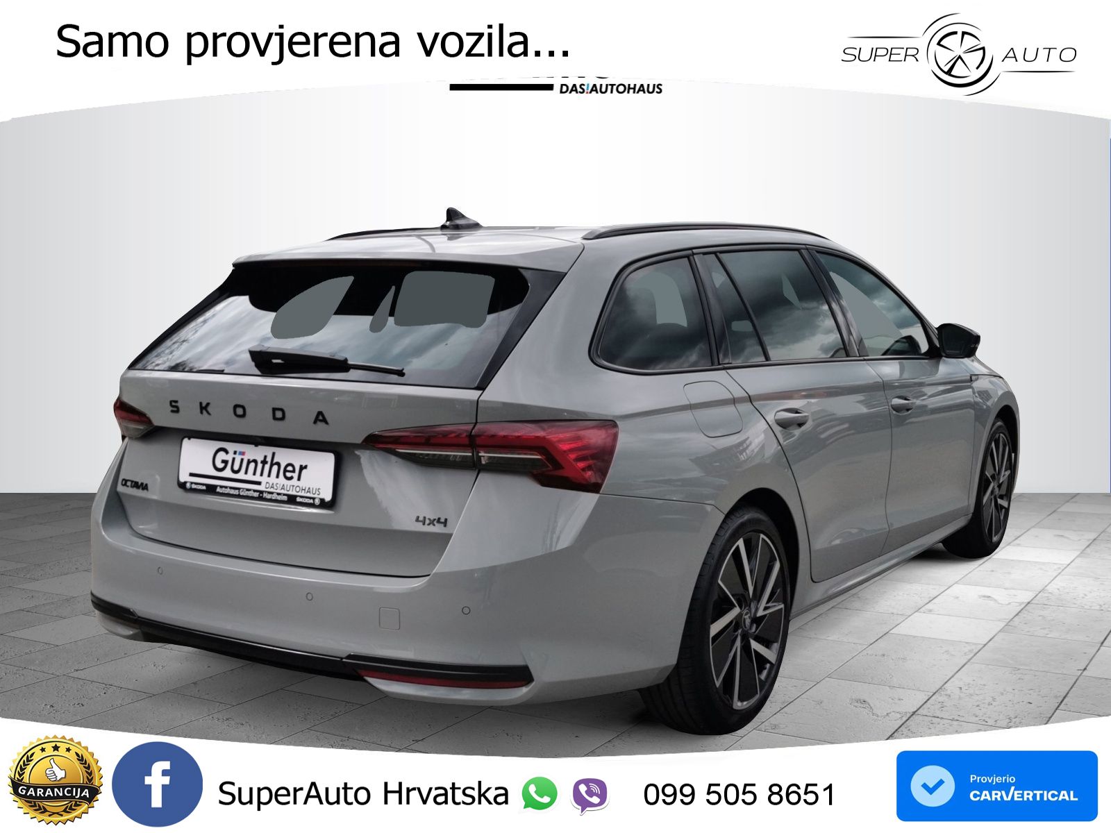 Škoda Octavia Combi 2.0 TSI (204 KS) 4x4 DSG SportLine LED+GR SJED+ACC