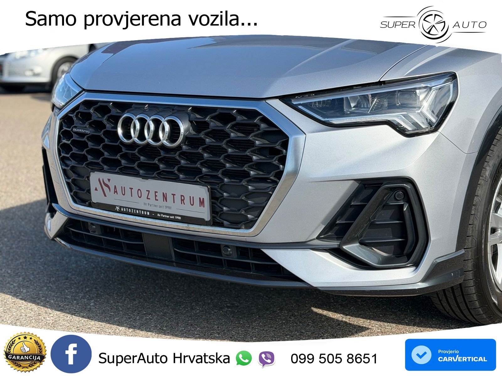 Audi Q3 II Sportback 40 TFSI (190 KS) quattro S tronic LED+GR SJED+ACC