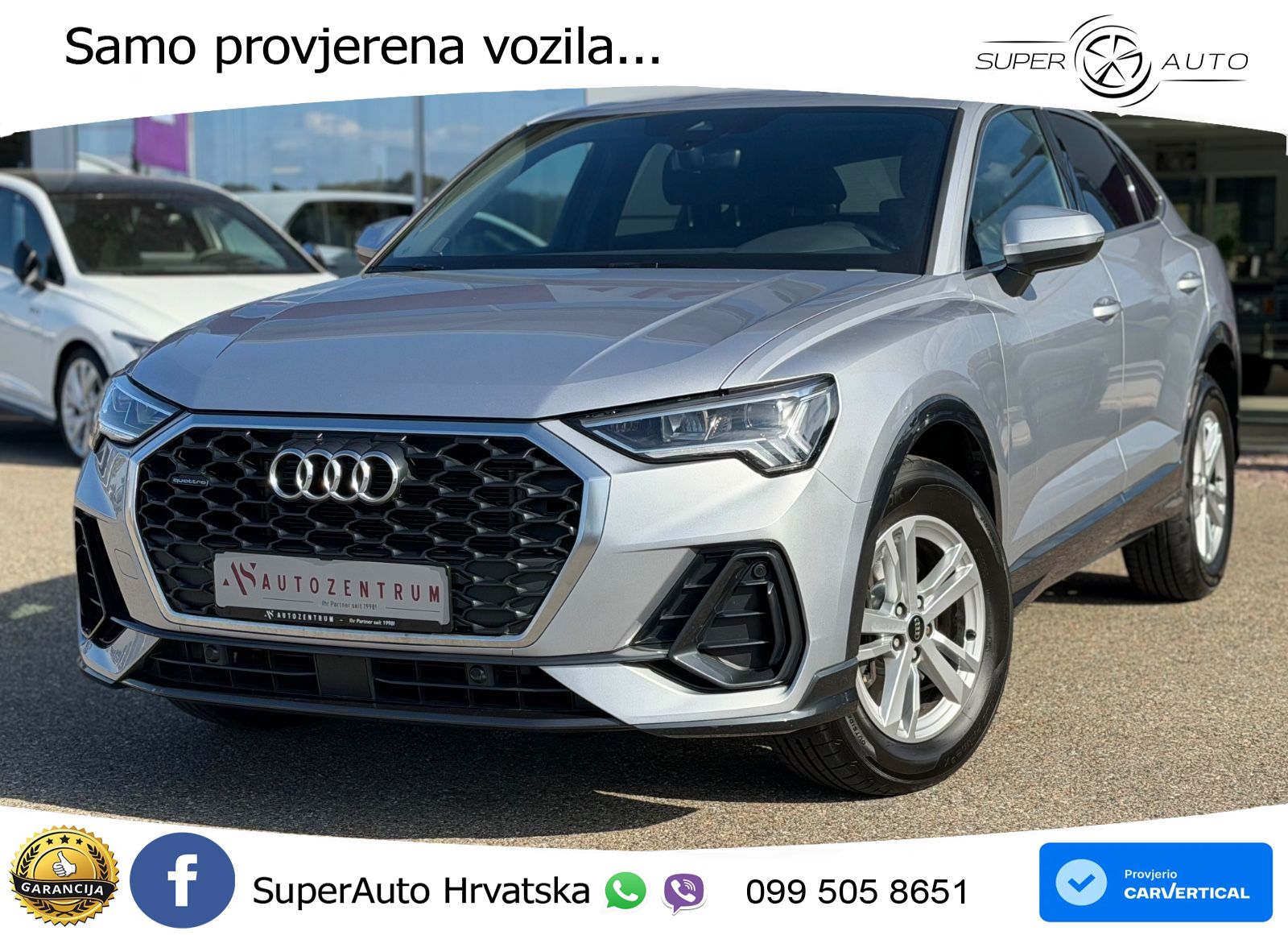 Audi Q3 II Sportback 40 TFSI (190 KS) quattro S tronic LED+GR SJED+ACC