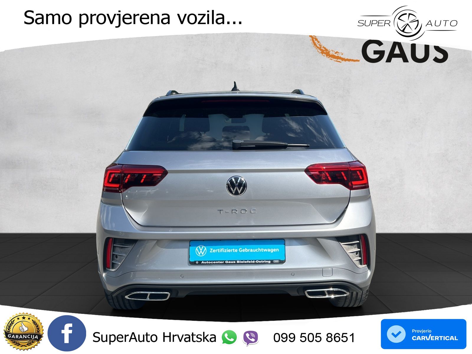 Volkswagen T-Roc 1.5 TSI (150 KS) DSG R-Line LED+GR SJED+ACC
