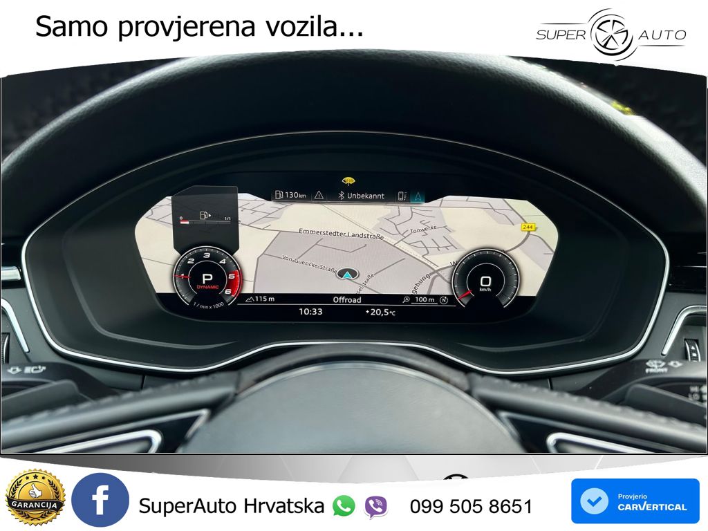 Audi A5 Sportback 40 TDI (190 KS) S tronic MATRIX+GR SJED+KAM