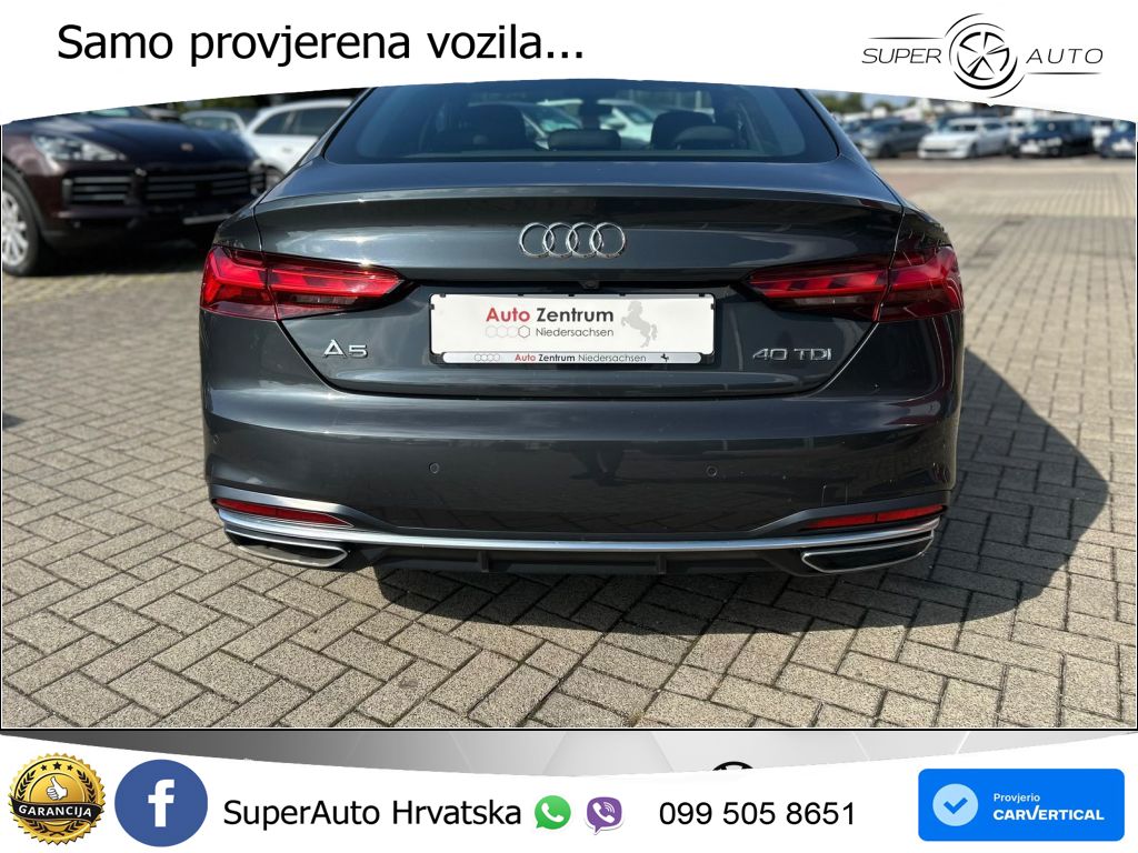 Audi A5 Sportback 40 TDI (190 KS) S tronic MATRIX+GR SJED+KAM