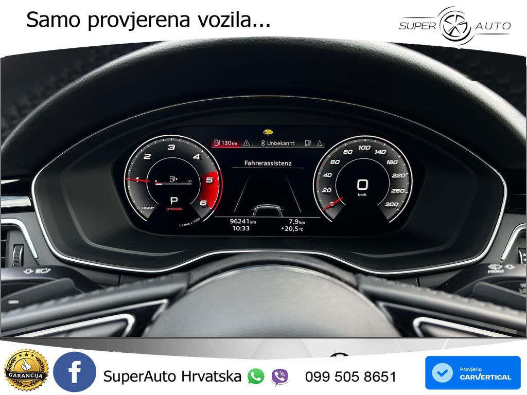Audi A5 Sportback 40 TDI (190 KS) S tronic MATRIX+GR SJED+KAM