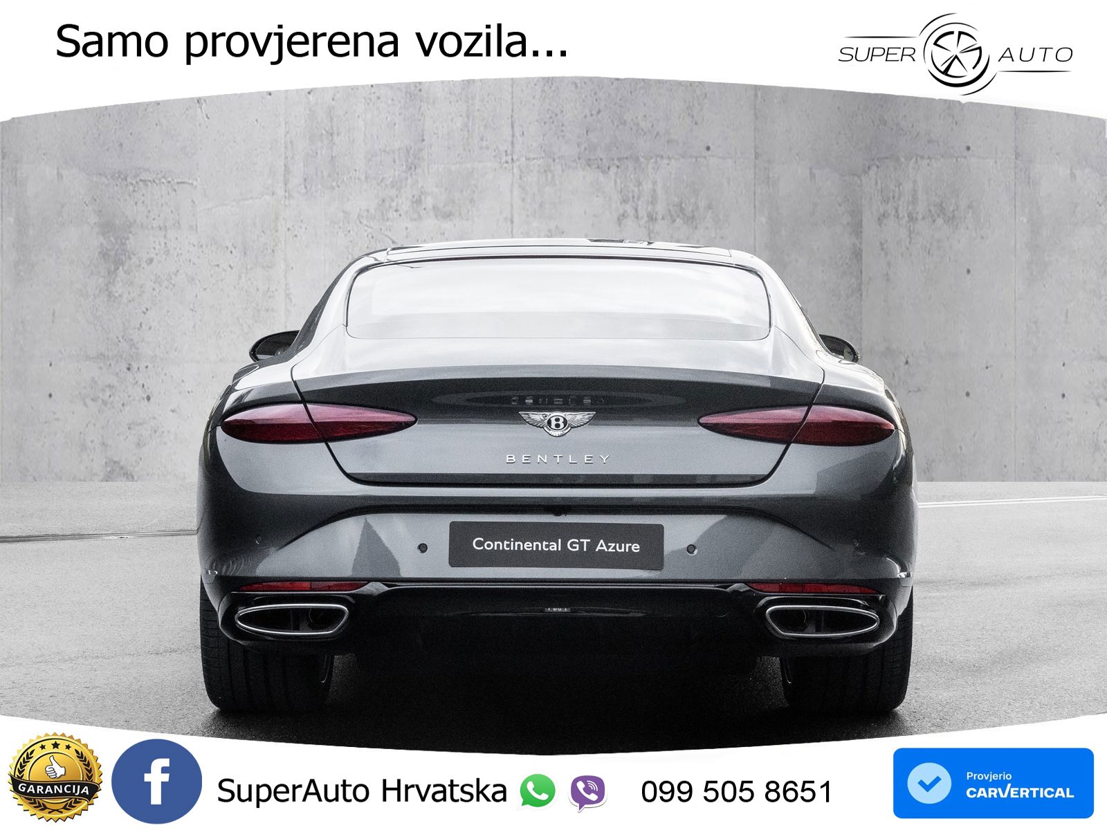 Bentley Continental GT IV 4.0 V8 TFSi (680 KS) AWD DCT ZRAČNI+ACC+GR SJED+KAM+PANO