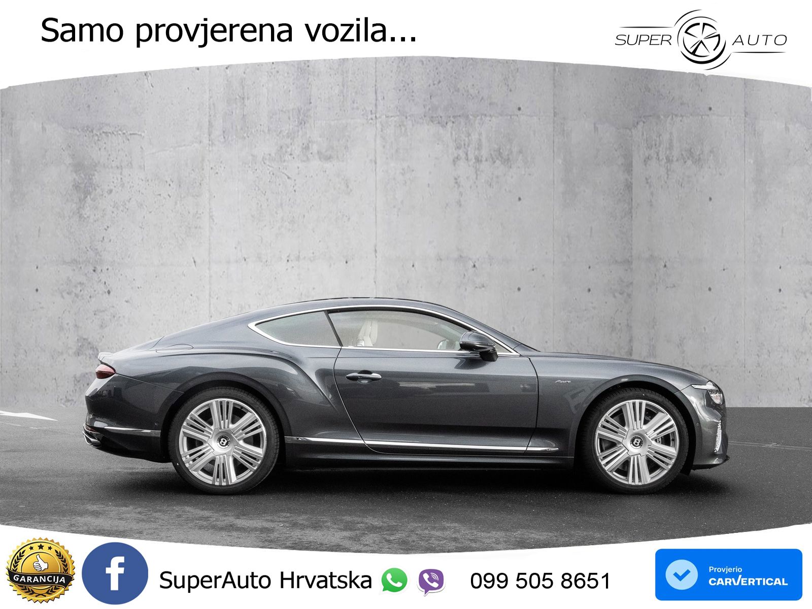 Bentley Continental GT IV 4.0 V8 TFSi (680 KS) AWD DCT ZRAČNI+ACC+GR SJED+KAM+PANO