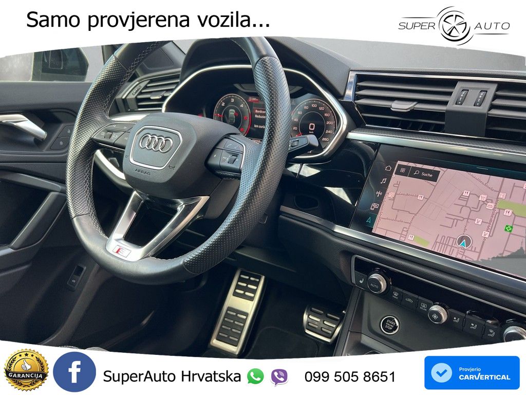 Audi Q3 Sportback 40 TDI (200 KS) quattro S tronic S line LED+GR SJED+ACC