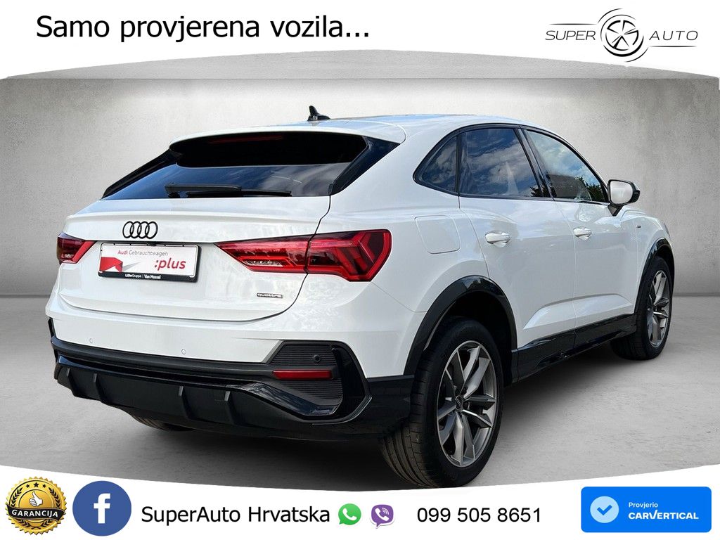 Audi Q3 Sportback 40 TDI (200 KS) quattro S tronic S line LED+GR SJED+ACC