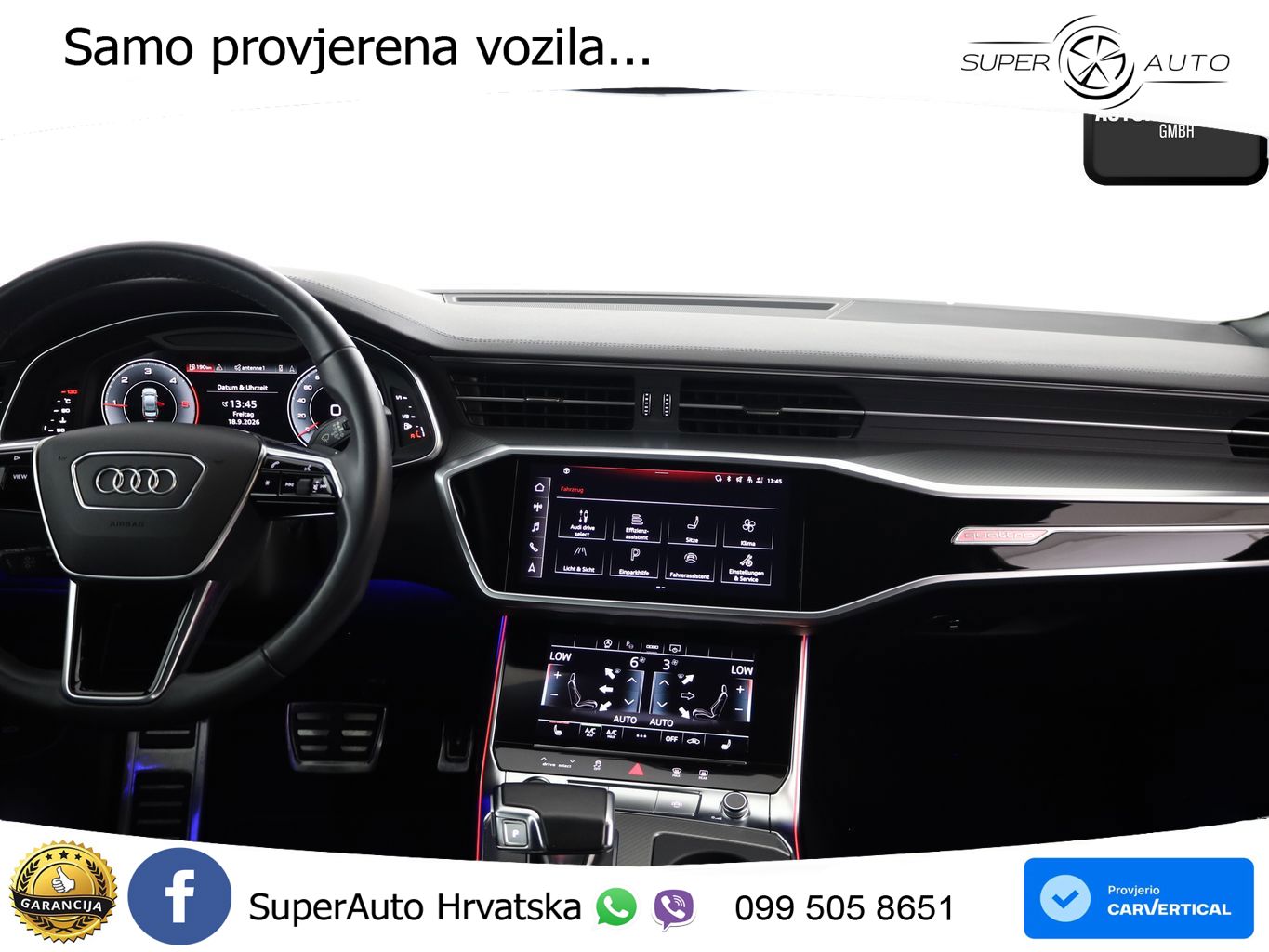 Audi A6 45 TDI V6 (245 KS) quattro ultra S tronic S line LED+GR SJED+ACC