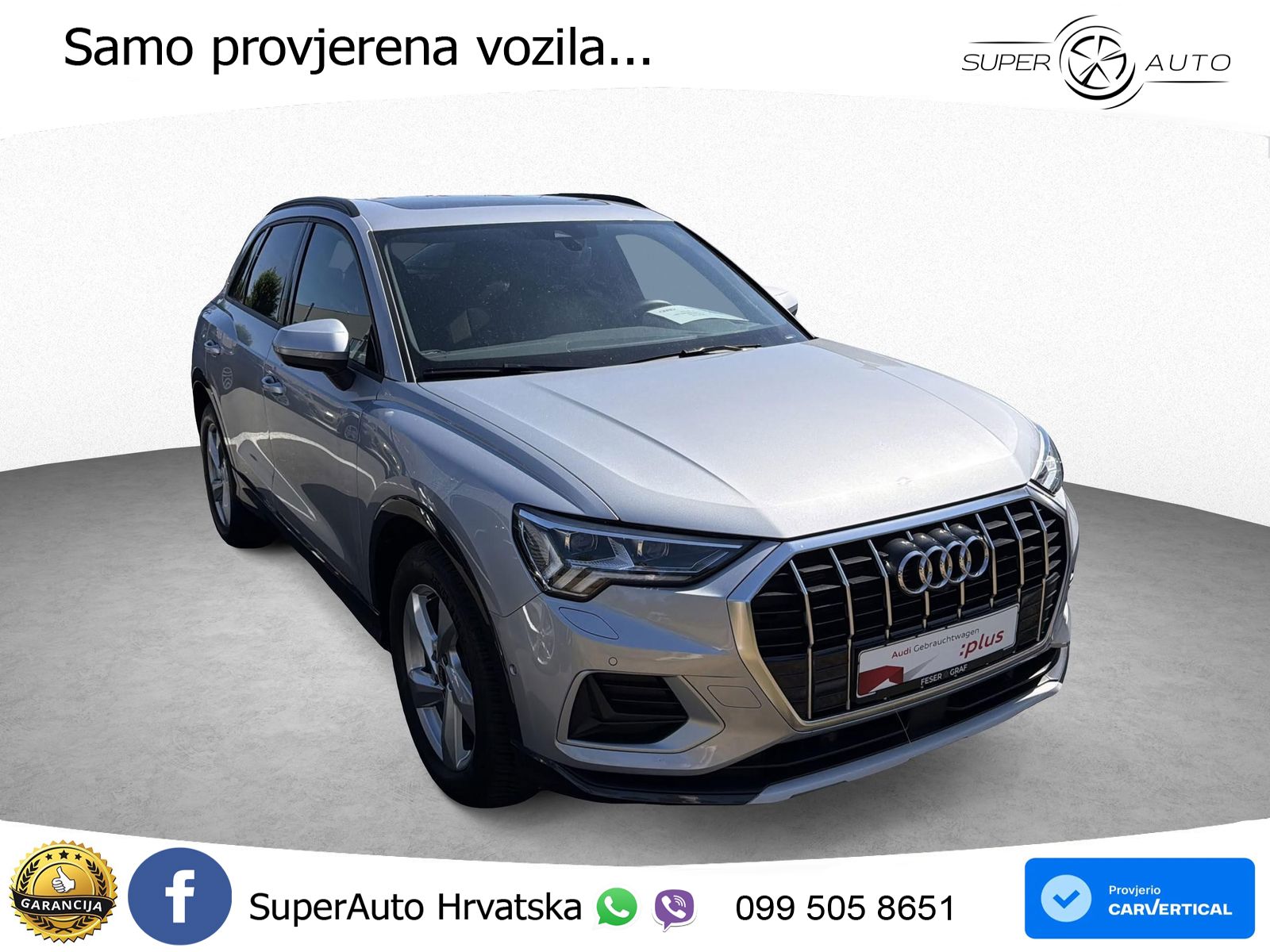 Audi Q3 35 TFSI (150 KS) S tronic advanced ACC+GR SJED+360+PANO