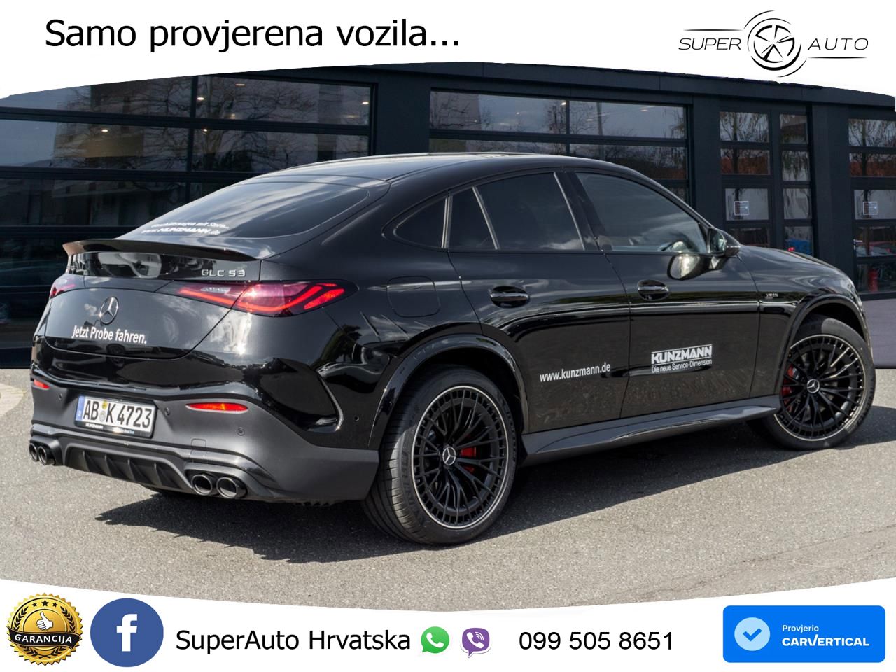 Mercedes GLC Coupe AMG 53 (449 KS) 4MATIC+ AMG SPEEDSHIFT TCT 9G ACC+HEAD+GR SJED+360+PANO