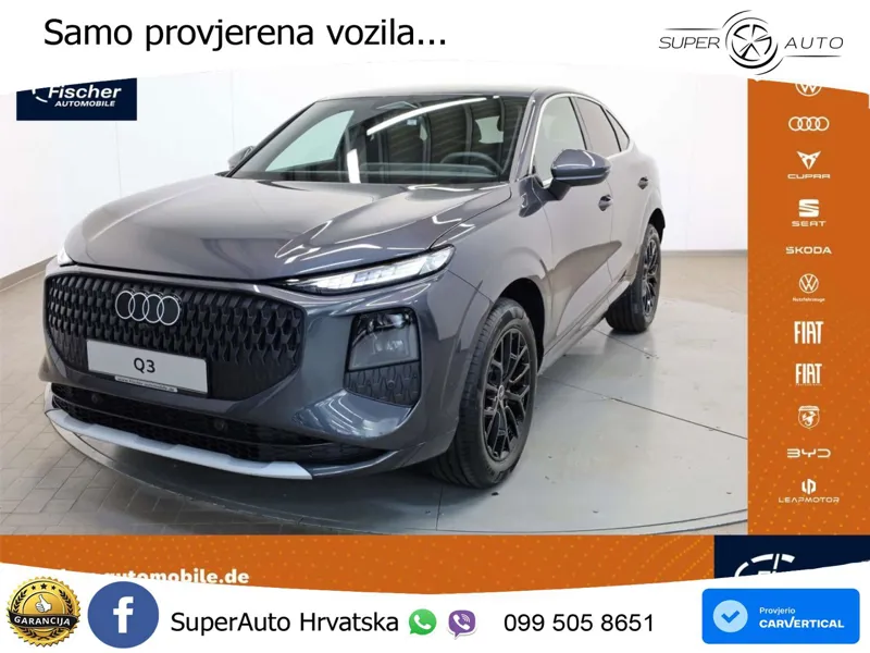 Audi Q3 Sportback 2.0 TFSI (204 KS) quattro S tronic S line MATRIX+GR SJED+KAM