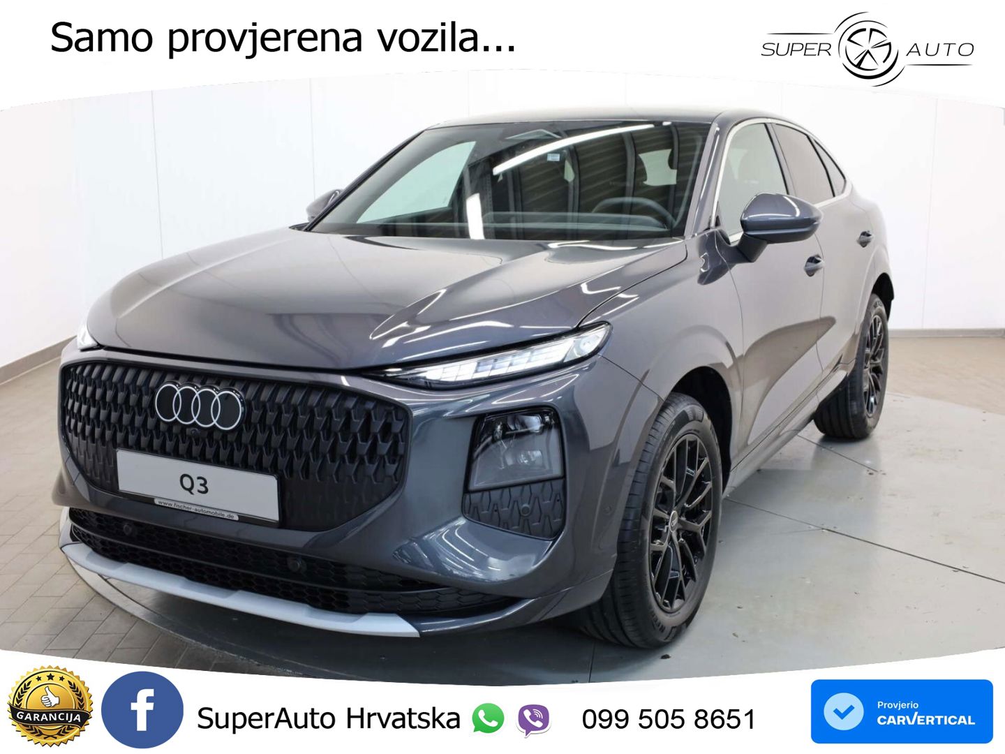 Audi Q3 Sportback 2.0 TFSI (204 KS) quattro S tronic S line MATRIX+GR SJED+KAM